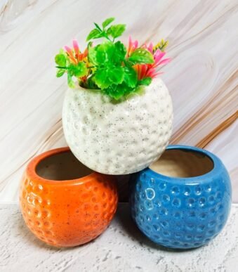 Dotted Ceramic Ball Planter Pot - KC1030