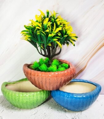 Shankh Shape Ceramic Planter Pot - KC1043