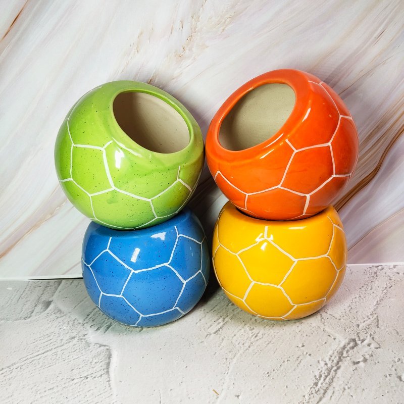 Football Shape Ceramic Pot - KC1132