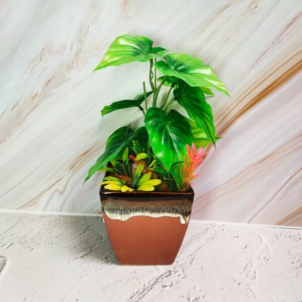 Flue Glaze Square Ceramic Planters - KC1161