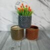 Dotted Round Ceramic Planters Pot