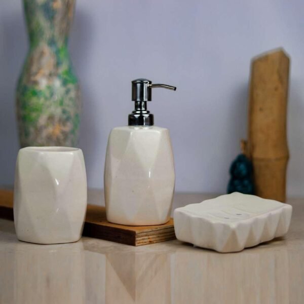 Minimalistic Design Khurja Ceramic Bathroom 3pc Set - KC2043