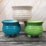 Line Cut Matki Ceramic Planters Pot - KC1213