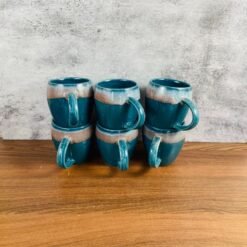 Dual Shade Ceramic Tea Coffee Mug Set of 6 - DM6002