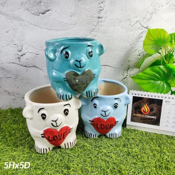 Khurja Pottery Home Decor Animal Shape Ceramic Pots - KC3181