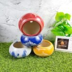 Multicolor Matki Shape Khurja Ceramic Pots - KC3197