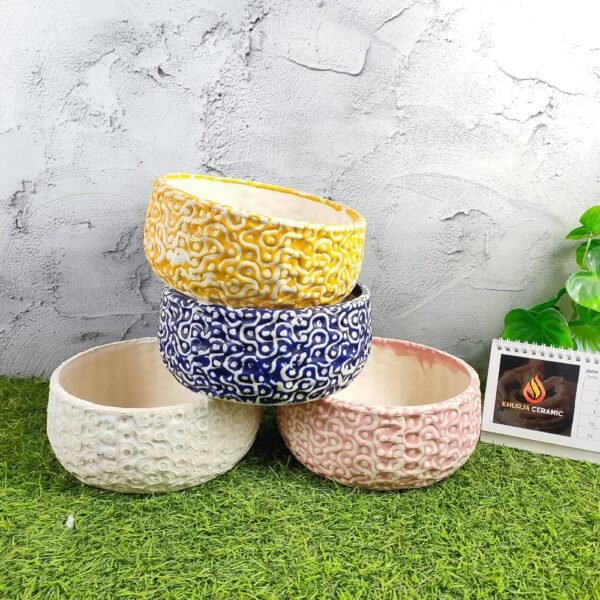 RD New Design Khurja Ceramic Bonsai Pots - KC3217