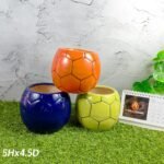 Football Shape Khurja Ceramic Indoor Planters - KC3228