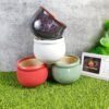 Glossy Glaze Matki Shape Succulent Ceramic Pots - KC3233