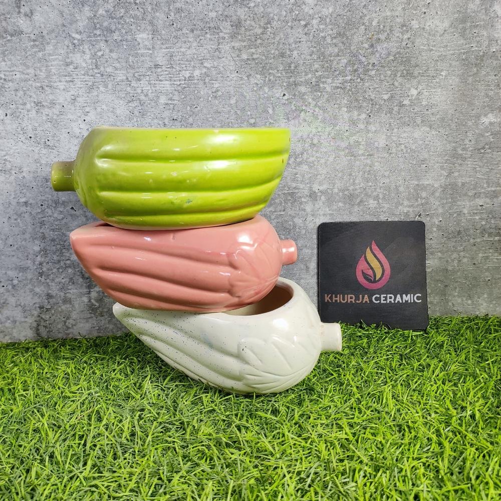 Elegant Khurja Pottery Garden Ceramic Planters Pot - KC3318