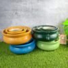 Khurja Pottery Ceramic Indoor Garden Bonsai Pot 3pc Set - KC3350