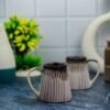 Brown Shade Modern Khurja Pottery Ceramic Mugs - DP1017