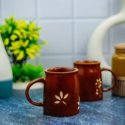 Discover Dark Brown Khurja Pottery Ceramic Coffee Cups - DP1045