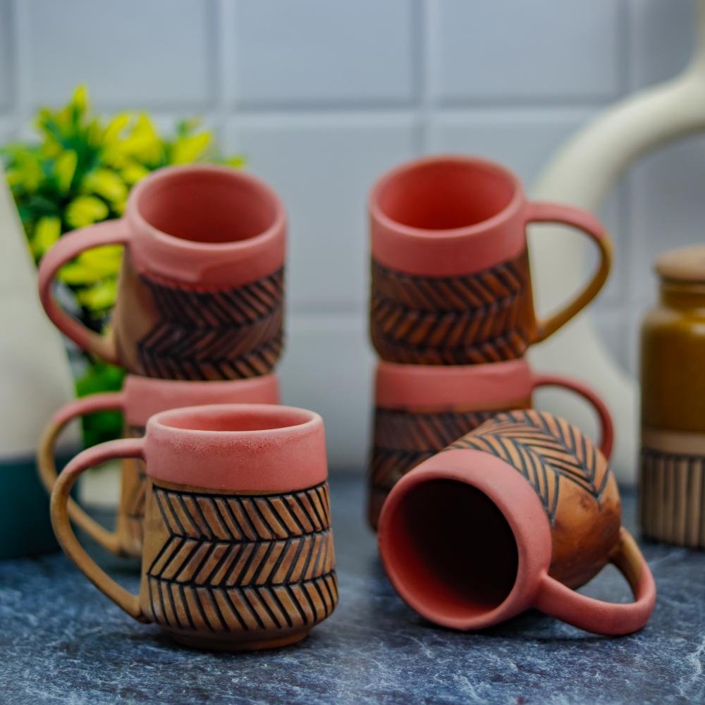Shop Dual Shade Khurja Pottery Ceramic Coffee Cups - DP1048