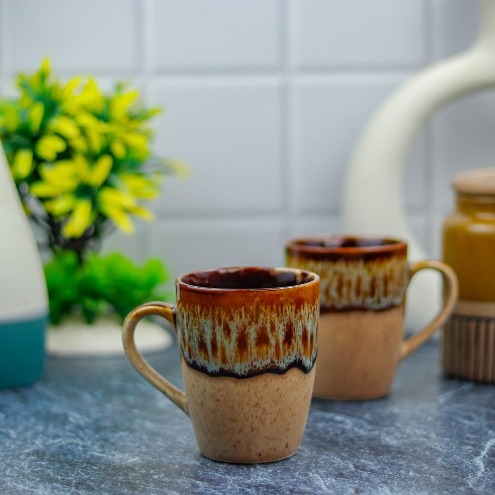Flue Pattern Ceramic Coffee Mugs - DP1055