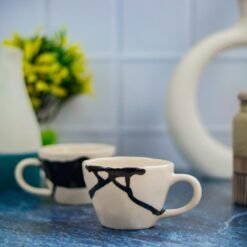 Pattern Style Khurja Pottery Ceramic Coffee Mugs - DP1064