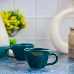 Elegant Glossy Ceramic Tea Cups by Khurja Pottery - DP1073