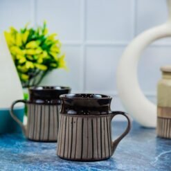 Khurja Pottery Dual Shade Ceramic Coffee Mugs