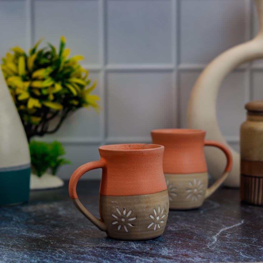 Dual Shade Khurja Pottery Ceramic Coffee Mug - DP1097