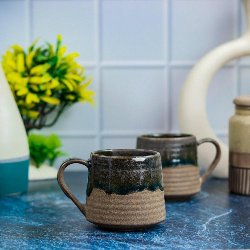 Stylish Khurja Pottery Ceramic Coffee Mug - DP1098
