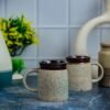 Elegant Khurja Pottery Ceramic Coffee Mugs - DP1105