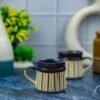 Dual Color Khurja Pottery Ceramic Tea Cups - DP1111