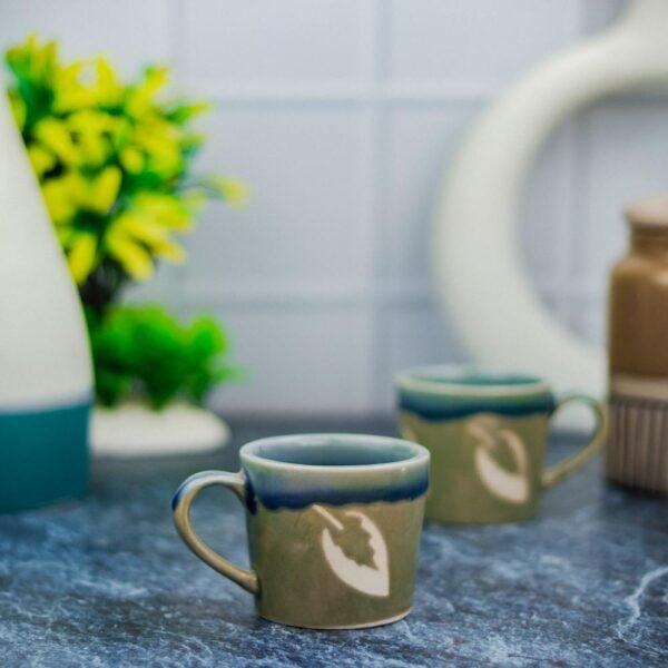 Dual Shade Khurja Pottery Tea Cups - DP1121