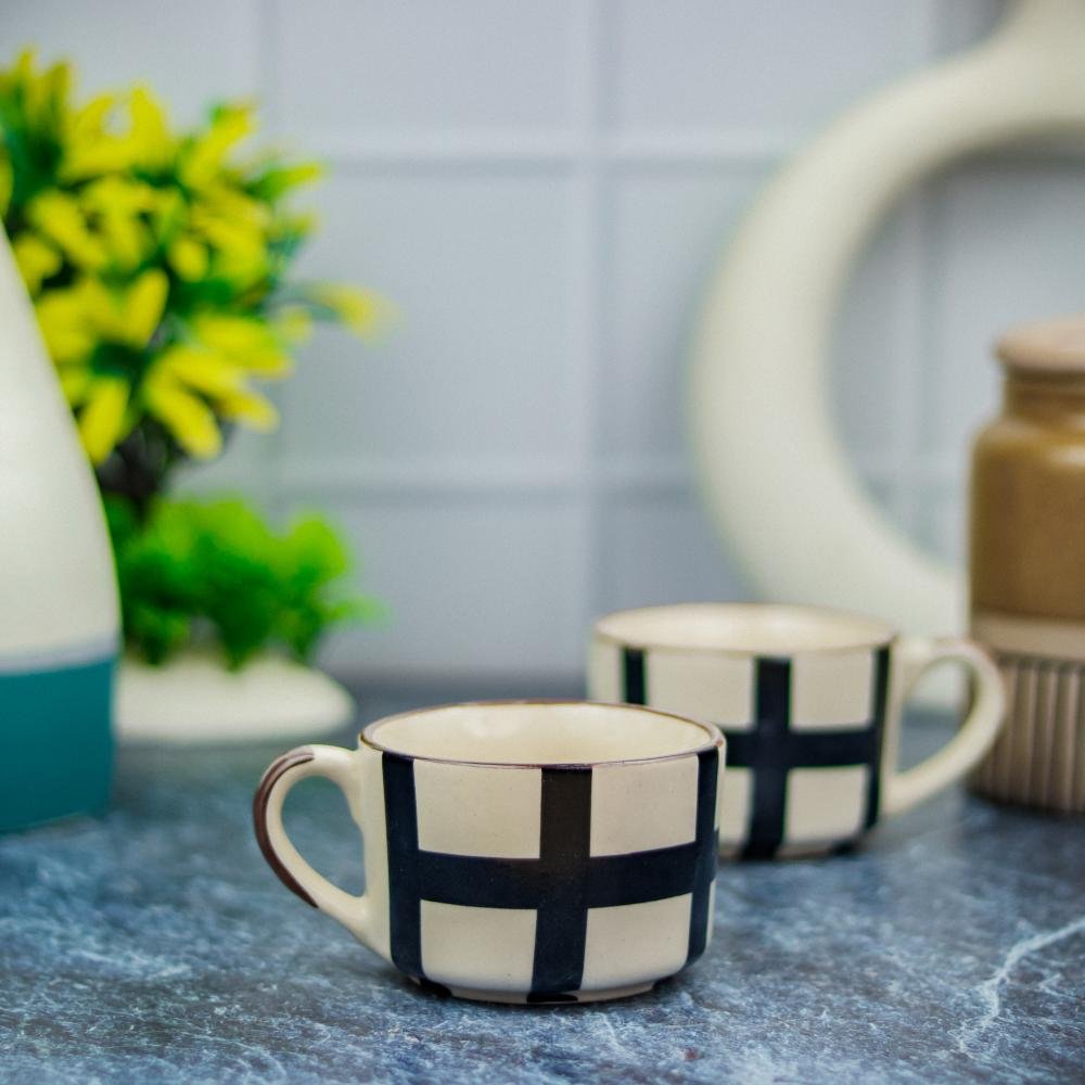 Khurja Pottery Small Ceramic Tea Cups - DP1123