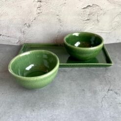 Bowl Set of 2 with Serving Tray - KAJ136