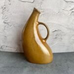 Bend Shape Brown Ceramic Vase - KAJ141