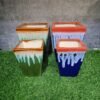 Drop Flue Outdoor Khurja Ceramic Pot 2pc Set - KC1369