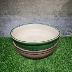 Big Round Khurja Ceramic Bonsai Pots - KC1404