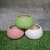 Ball Shape Khurja Ceramic Planter Pots - KC1413