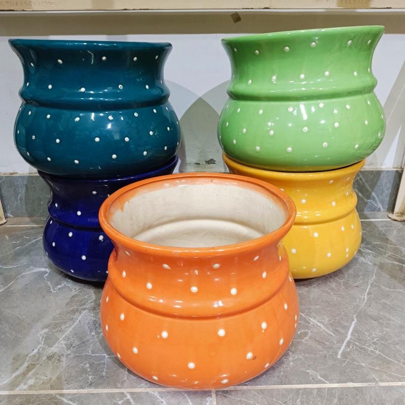 Elegant Round Ceramic Planter Pots - KC1508
