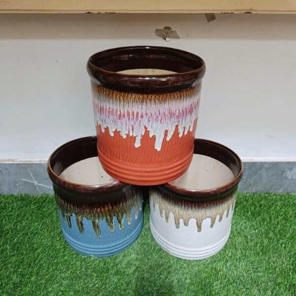 Double Glaze Outdoor Ceramic Planter Pots - KC1512