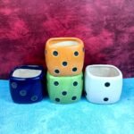 ludo-dice-shape-khurja-pottery-ceramic-pots-SK1024