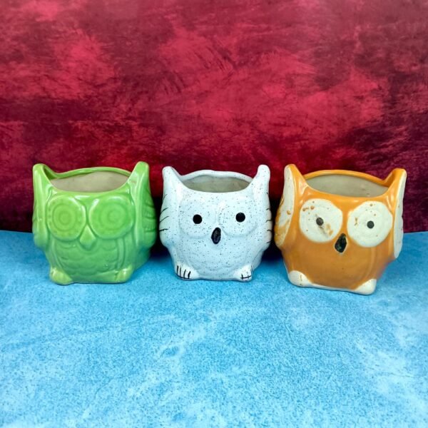 owl-shape-khurja-pottery-ceramic-planter-pots-SK1049