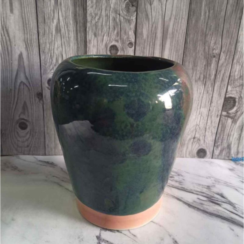 glossy-finish-petha-shpe-khurja-ceramic-outdoor-pots-kc8063