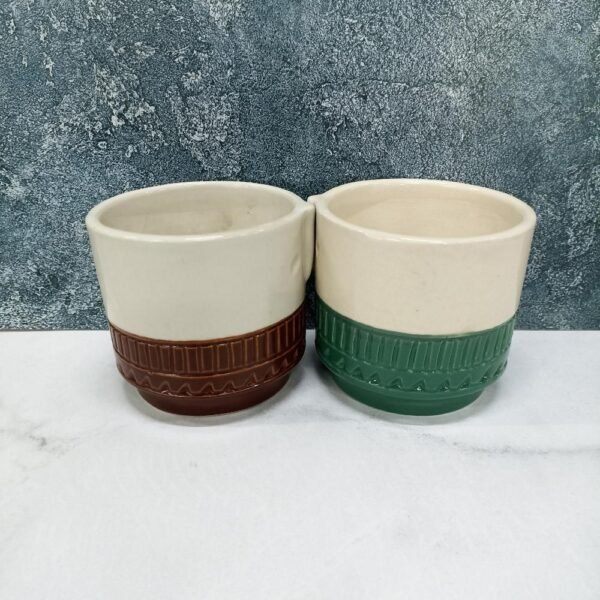 Multicolor Elegant Design Indoor Khurja Ceramic Pots - KC8129