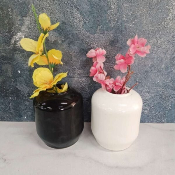 Glossy Finish Khurja Pottery Indoor Flower Vase - ST8215