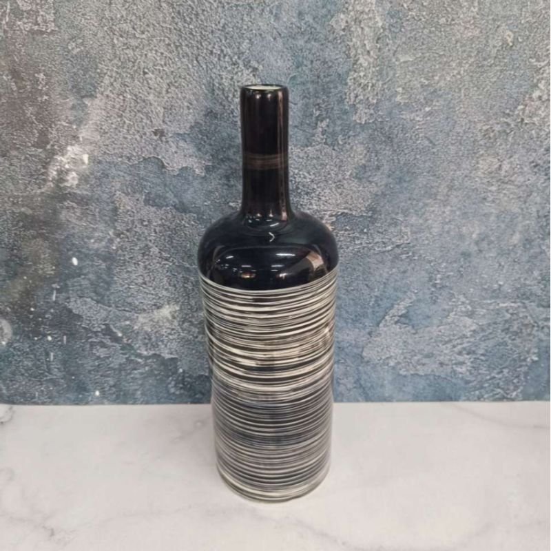 Bottle Shape Khurja Pottery Ceramic Flower Vases - ST8205