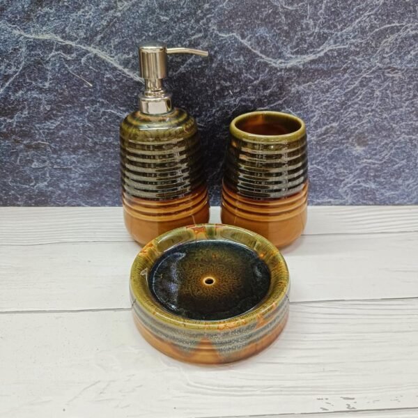 DPAARA Double Glaze Ceramic Bathroom 3pc Set-DCI2045