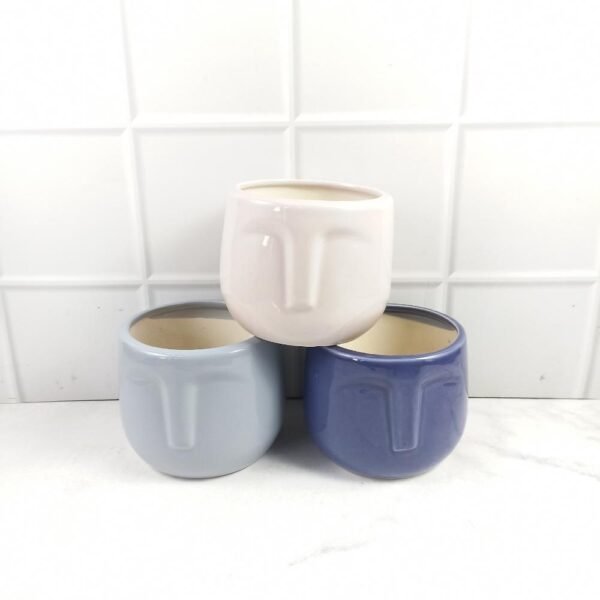 DPAARA Indoor Face Shape Ceramic Planters Pot-ST8247