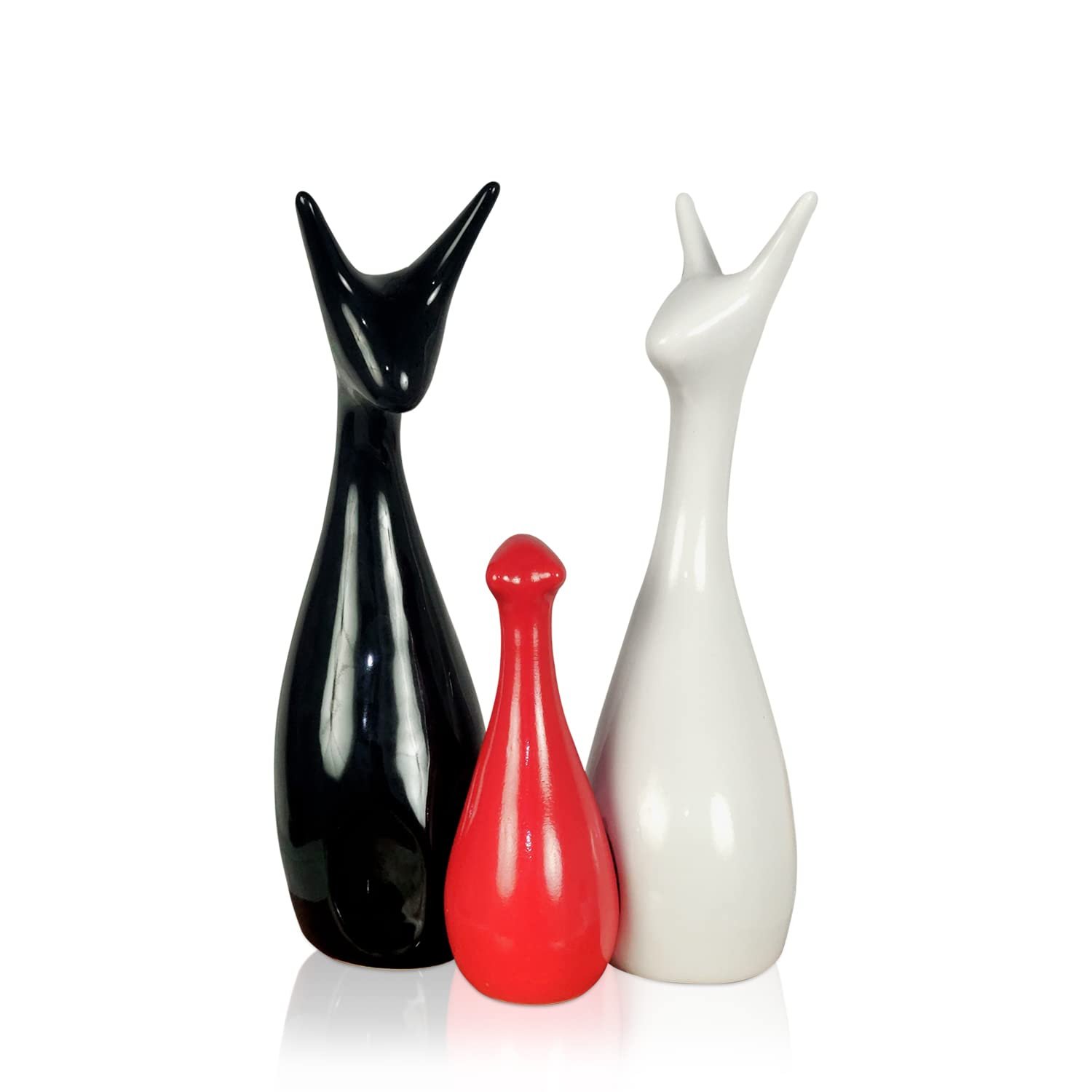 DPAARA Deer Family Set of 3 Ceramic Figurine Showpiece - ST8257