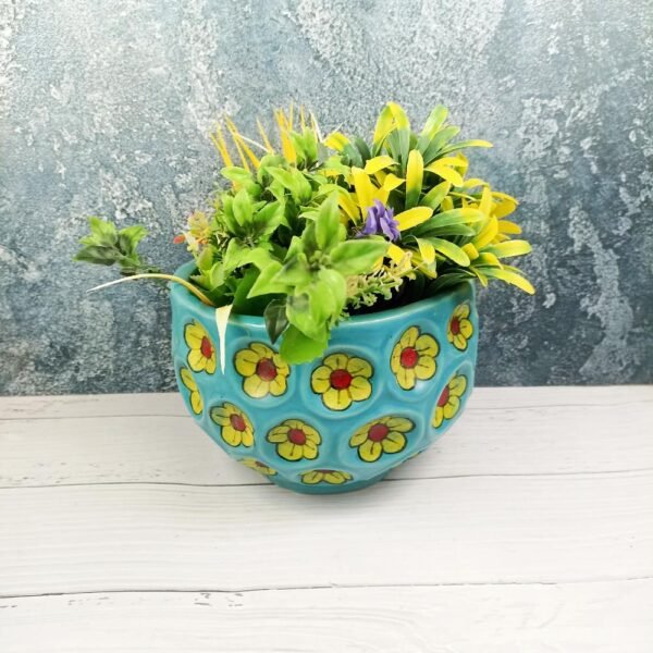DPAARA Flower Painting Ceramic Planters Pot-drh1038