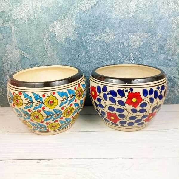 Handpainted Apple Shape Ceramic Planters Pot-DRH1083