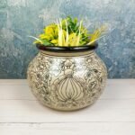 Handpainted Matki Shape Ceramic Planters Pot-DRH1084