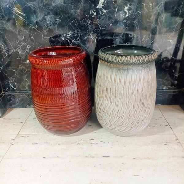 New Glaze Khurja Ceramic Outdoor Ceramic Pots-DRH1116