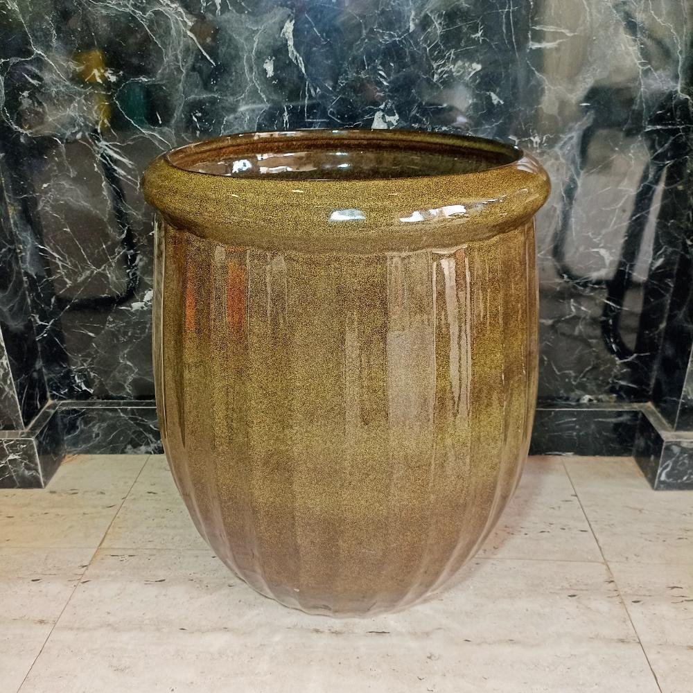Khurja Pottery Antiqe Glaze Outdoor Ceramic Pots-DRH1137