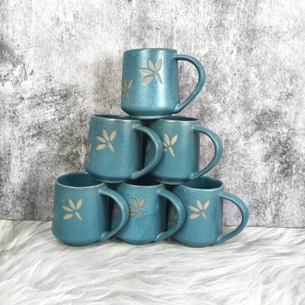 DPAARA Beautiful Leaf Design Ceramic Cups-DP4347